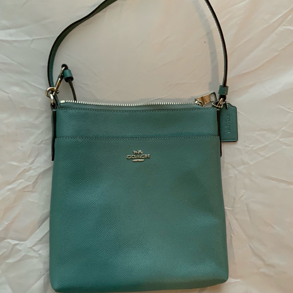 Teal coach crossbody bag